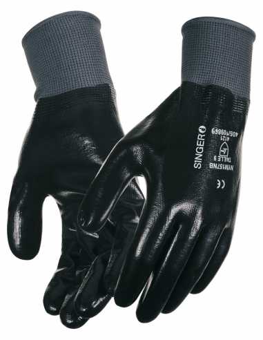 Gant tricoté Hi-Vis Cut C Gloves enduction nitrile vert fluo/noir