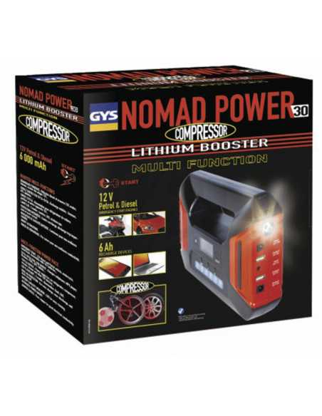 Booster NOMAD POWER 30 Compressor                                                                                                                                                                        QUINCAILLERIE FOURNITURES INDUSTRIELLES ACCESSOIRES GYS GYS SAS