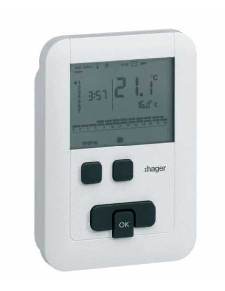 Thermostat ambiance digital                                                                                                                                                                              ELECTRICITE HABITAT APPAREILLAGE et MODULAIRE MODULAIRE HAGER HAGER SAS