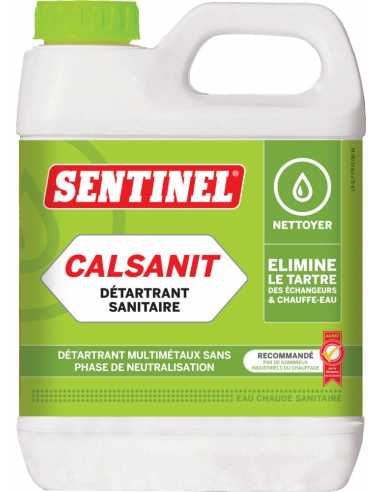 Détartrant sanitaire CALSANIT                                                                                                                                                                            PLOMBERIE INSTALLATION PLOMBERIE PROTECTION CANALISATION SENTINEL PERFORMANCE FRANCE