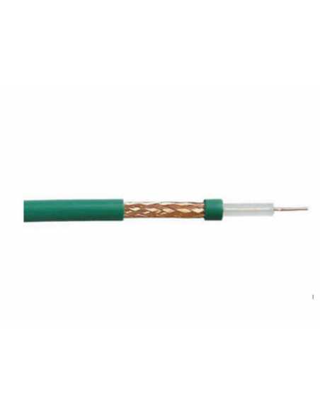 Câble coaxial 75 ? type KX 6 - gaine extérieure vert                                                                                                                                                     ELECTRICITE FILS ET CABLES CABLES DOMESTIQUES ID CABLES