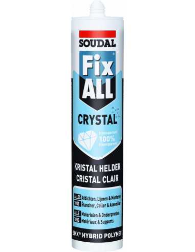 Mastic-colle FIX ALL CRYSTAL                                                                                                                                                                             CONSOMMABLES CONSOMMABLES COLLES SOUDAL SAS